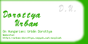 dorottya urban business card